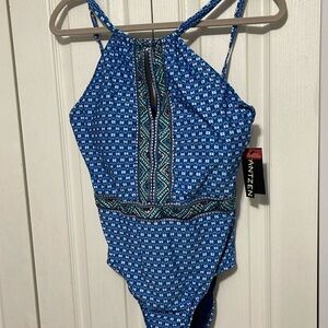 One piece tummy control swimsuit